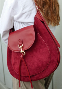 Taupe Suede Tote Bag