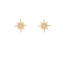 Pave CZ Sunburst Studs