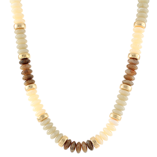 Rondelle & Metal Beads Necklace