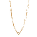 Circle & Paper Clip Chain Necklace