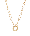 Jump Ring Center Paper Clip Chain