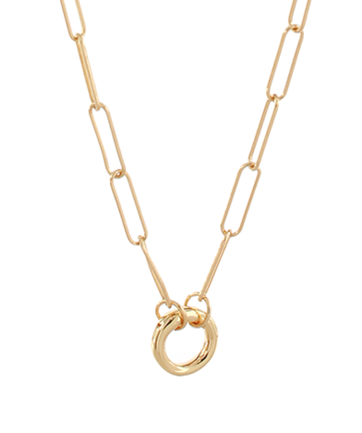 Jump Ring Center Paper Clip Chain