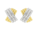 Twotone X Shape Hoops