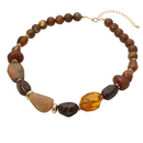 18K Gold Dipped Chunky Beaded Statement Necklace