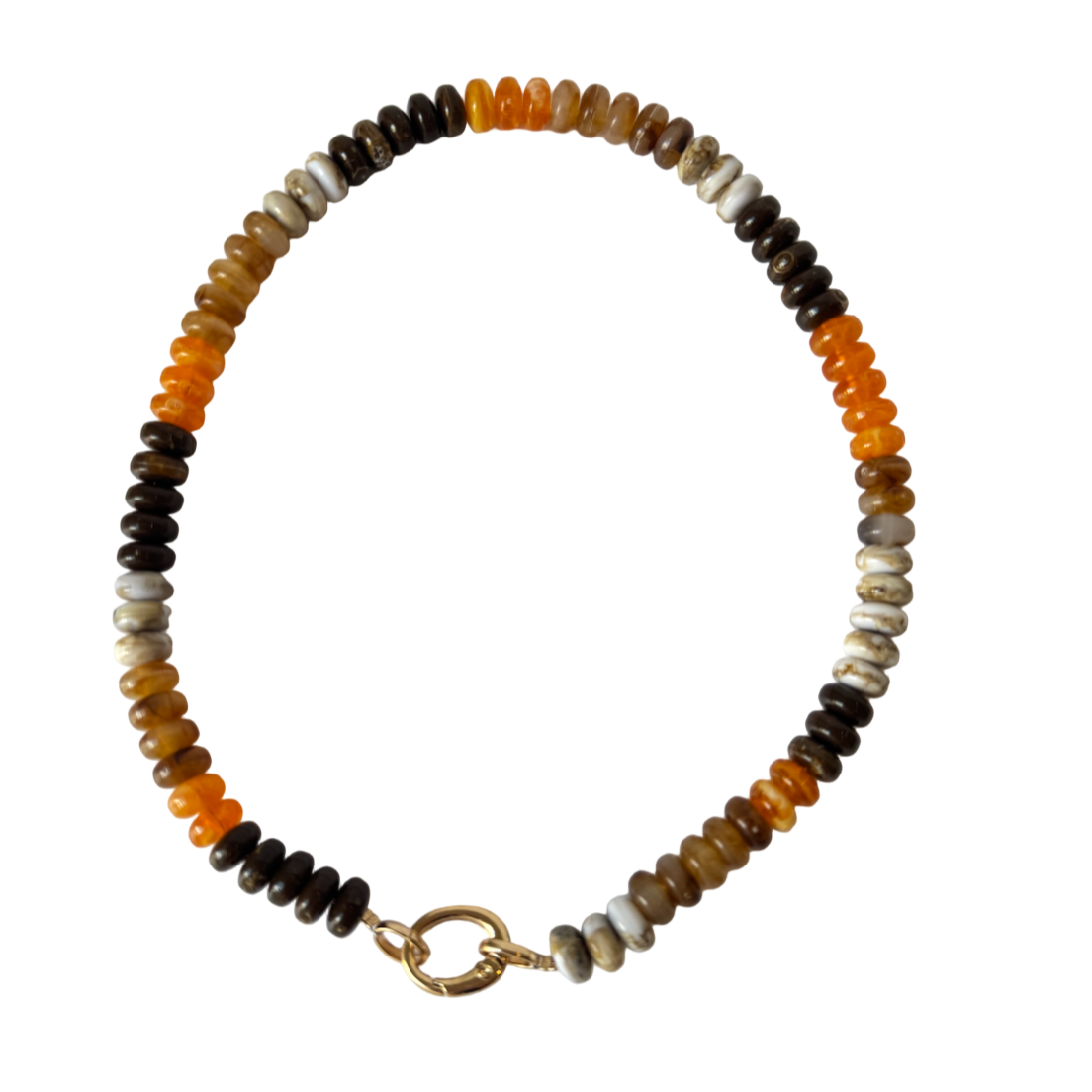 Chunky Resin Disc Beaded Necklace