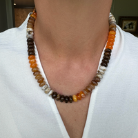 Chunky Resin Disc Beaded Necklace