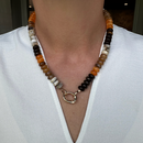 Chunky Resin Disc Beaded Necklace