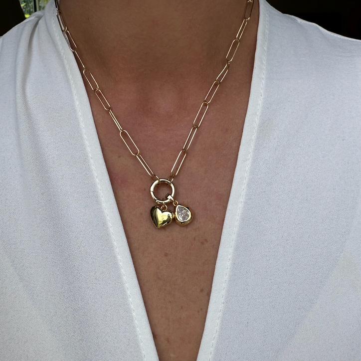 Jump Ring Center Paper Clip Chain