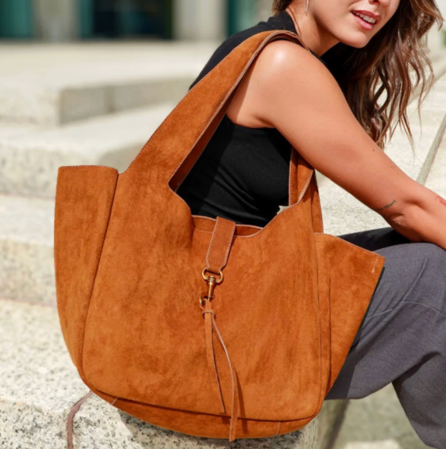 Suede Tote Bag