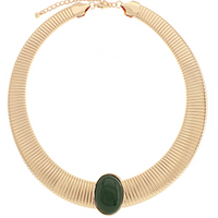 33mm Oval Stone Omega Choker Set