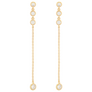 Linear CZ and Chain Earrings