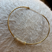 Flexible Choker / Necklace - Stainless Steel14K Gold