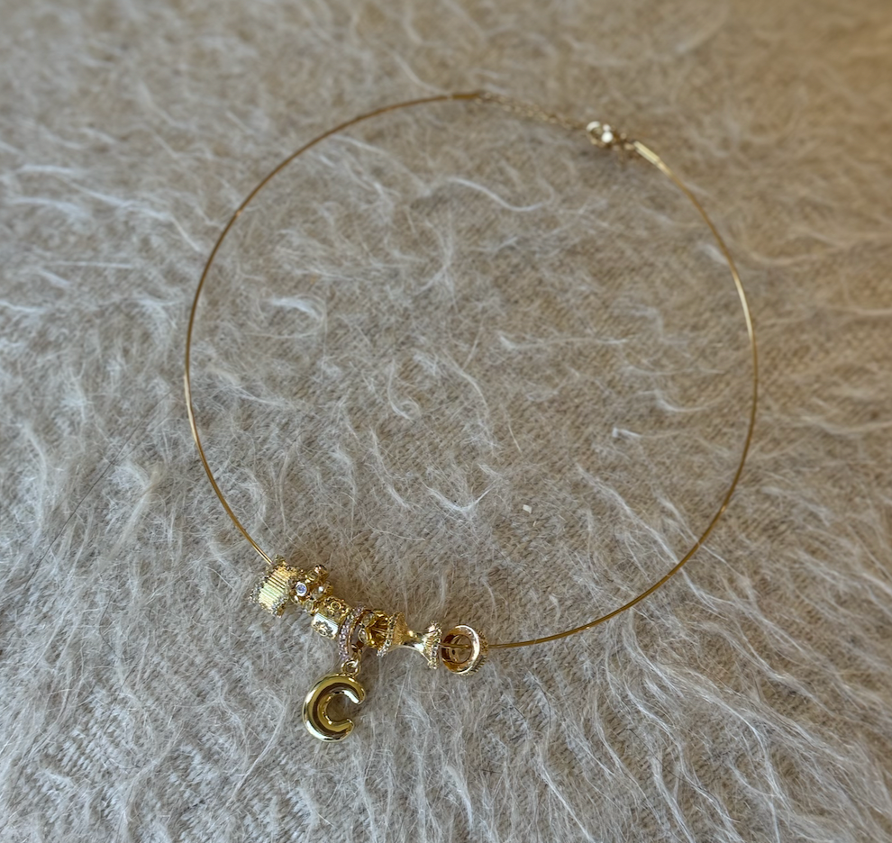  Neck Wire  Minimalist - Choker - Stainless Steel 14K Gold 