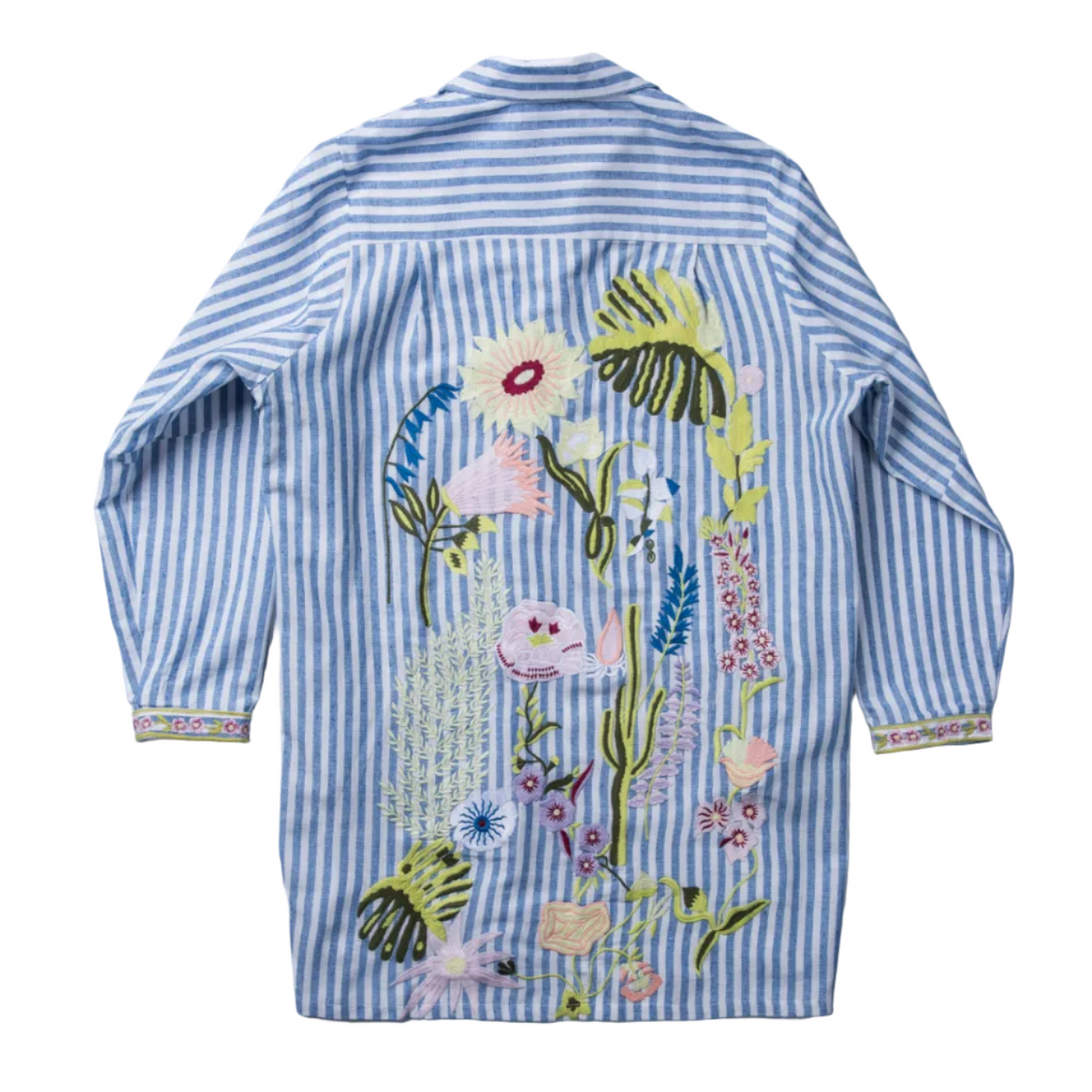 Blue + White Pin Stripe / XL