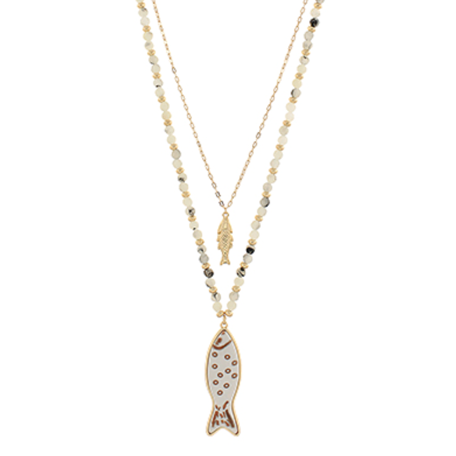 Two Layer Fish Necklace
