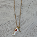 Color Coated Chain with Charm