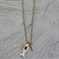 Color Coated Chain with Charm