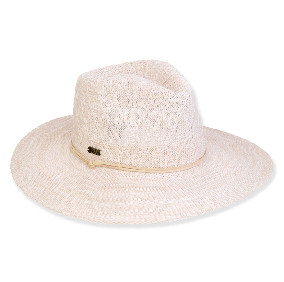 Polyester Adjustable Ivory Paper Braid Sunhat