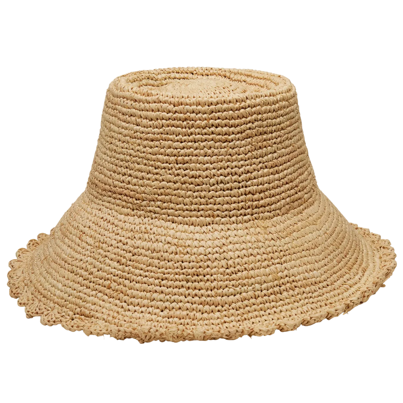 Lacey Raffia Bucket in Natural