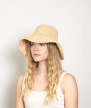 Lacey Raffia Bucket in Natural