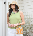 Handwoven Geometric Statement Handbag