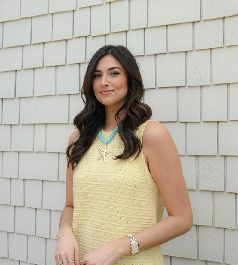 Flat Star Fish Beaded Necklace in Turquoise