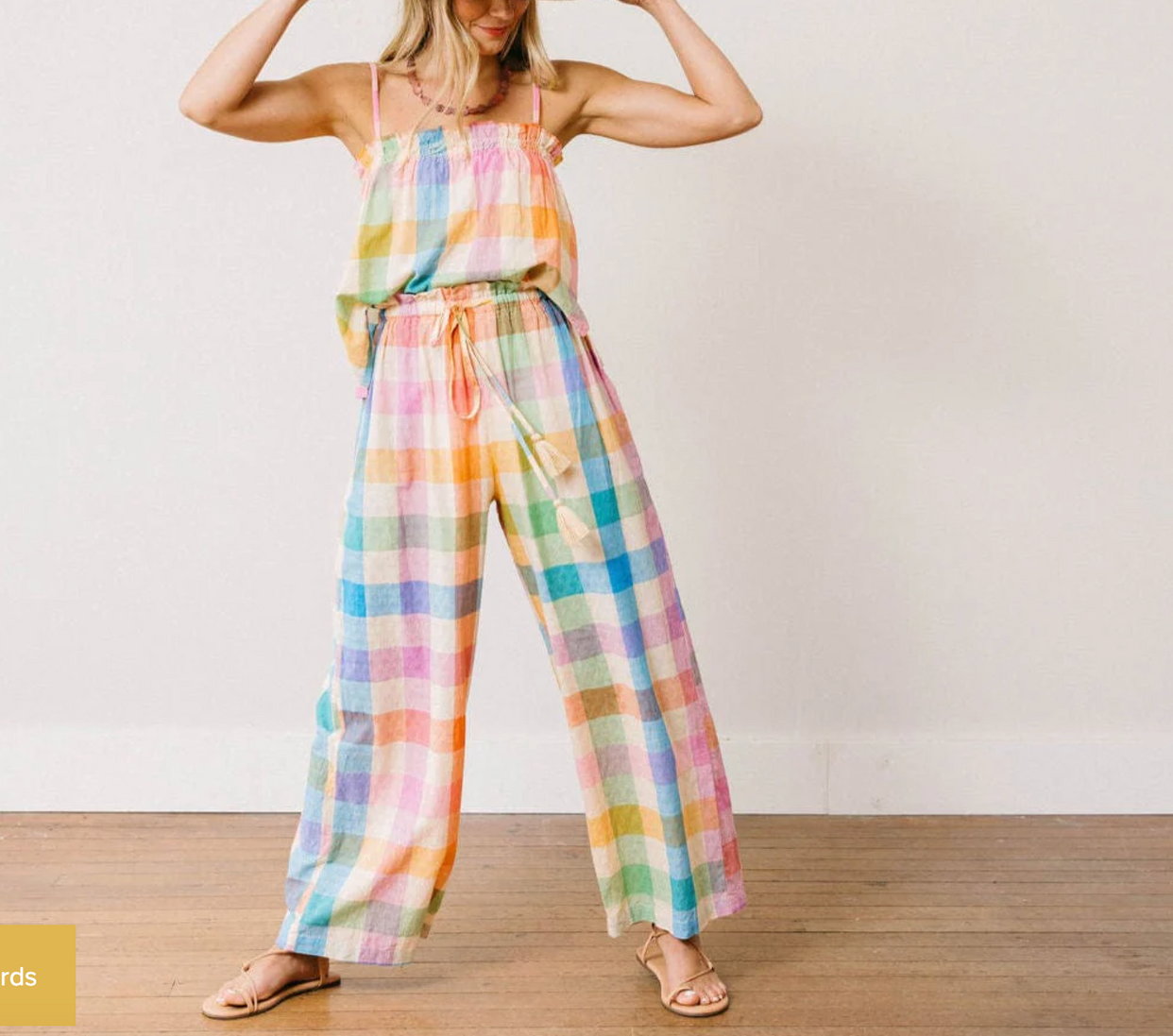 Sunshine Tienda Rainbow Plaid Daphne Pant