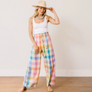 Sunshine Tienda Rainbow Plaid Daphne Pant