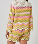 PRE-ORDER! Open Stitch High Low Knit Cover Up Top