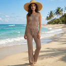Breezy Crochet Beach Set - Taupe