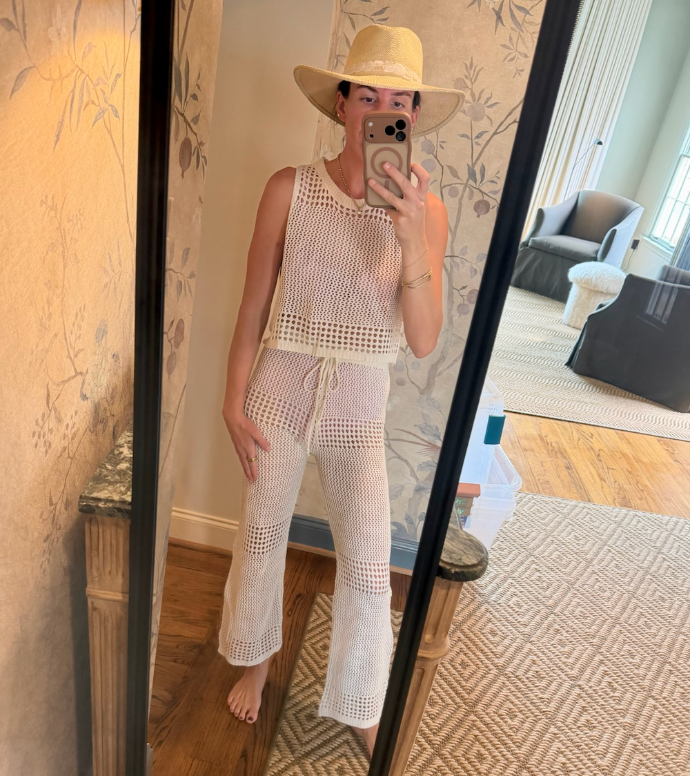 Breezy Crochet Beach Set - Cream