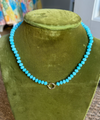 Small Beaded Necklace with Magnetic Clasp & Charm Ring