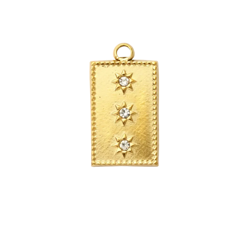 Rectangle Star Clear Rhinestone