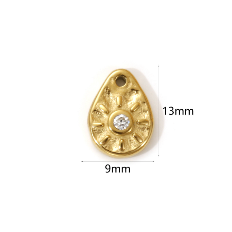 Teadrop Clear Rhinestone