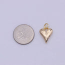 16k Gold Filled Dainty Puff Heart Charm