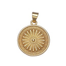 24k Gold Filled Round Coin Medallion Pendant