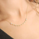 Multi Crystal Dainty Necklace