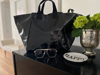 Black Metallic Chelsea Bag