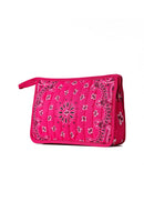 Bandana Print Pouch -Beau Hot Pink