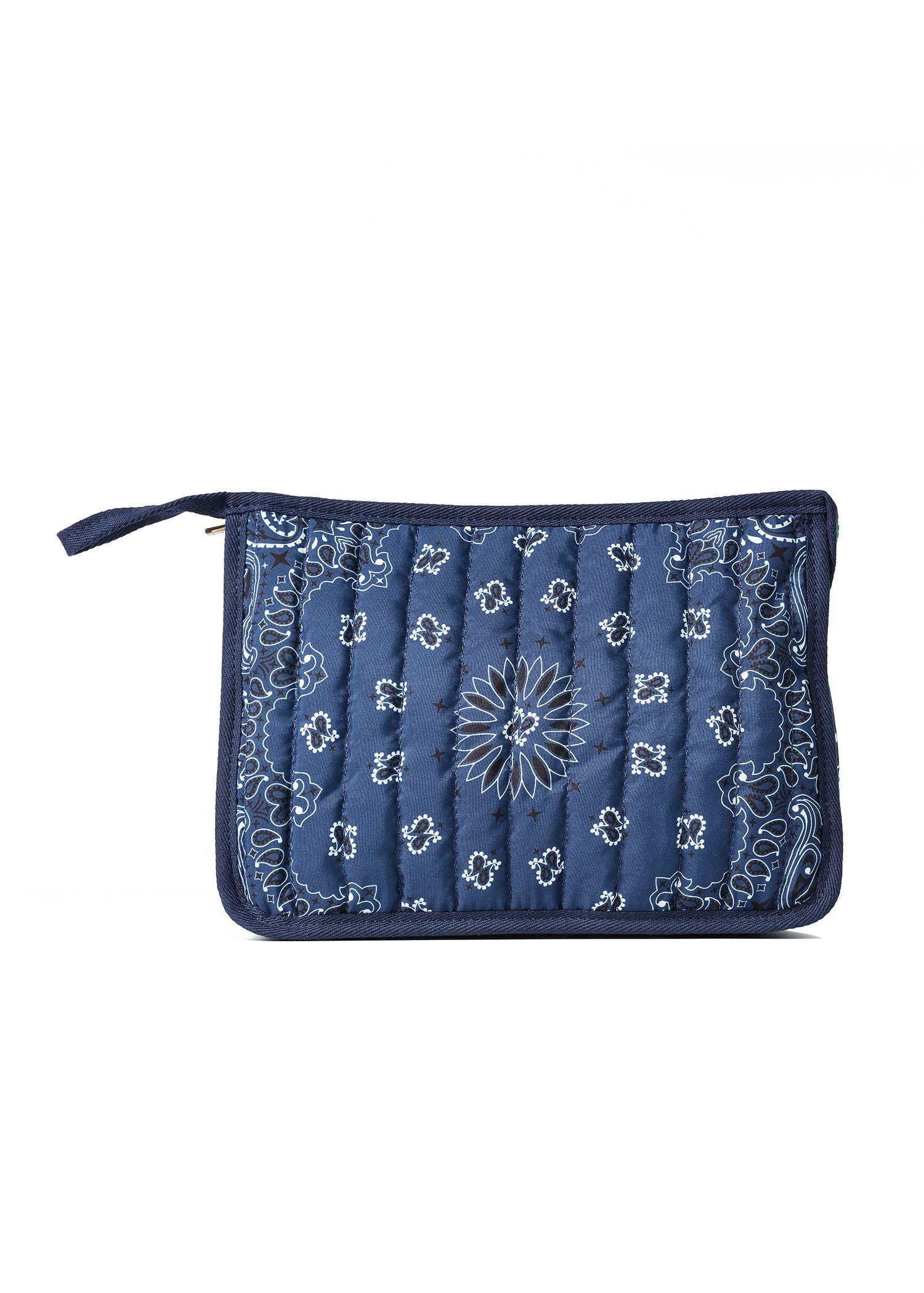 Bandana Print Pouch - Navy