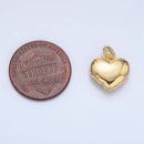 24K Gold Filled Chubby Balloon Heart Multidimensional Charm