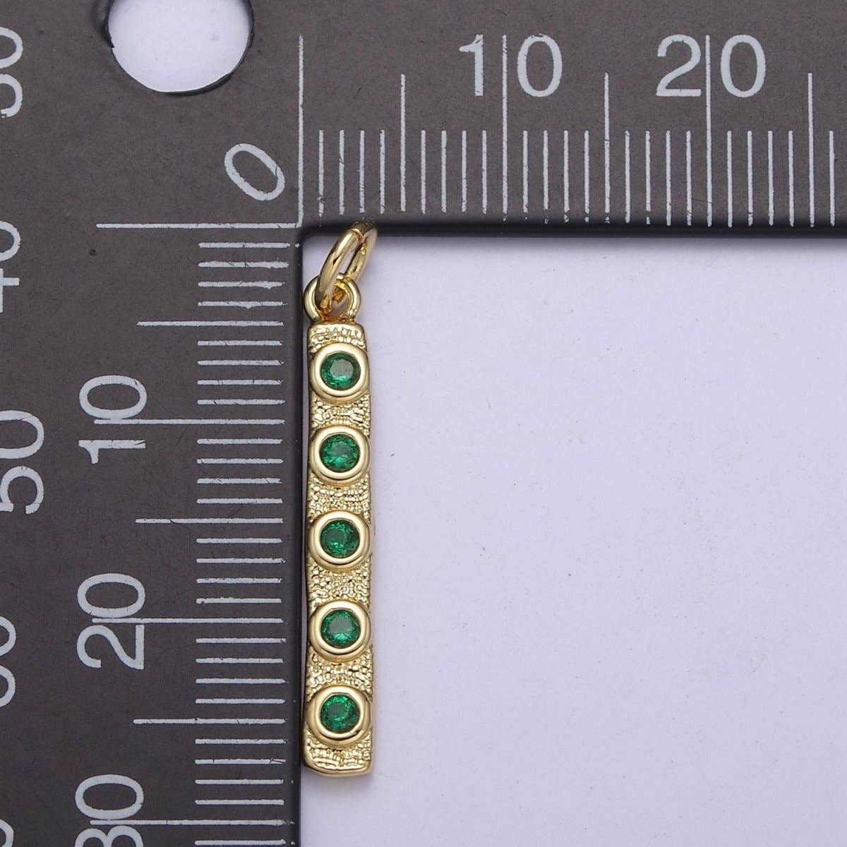 Thin Cubic Zirconia Stick Bar CZ Charm