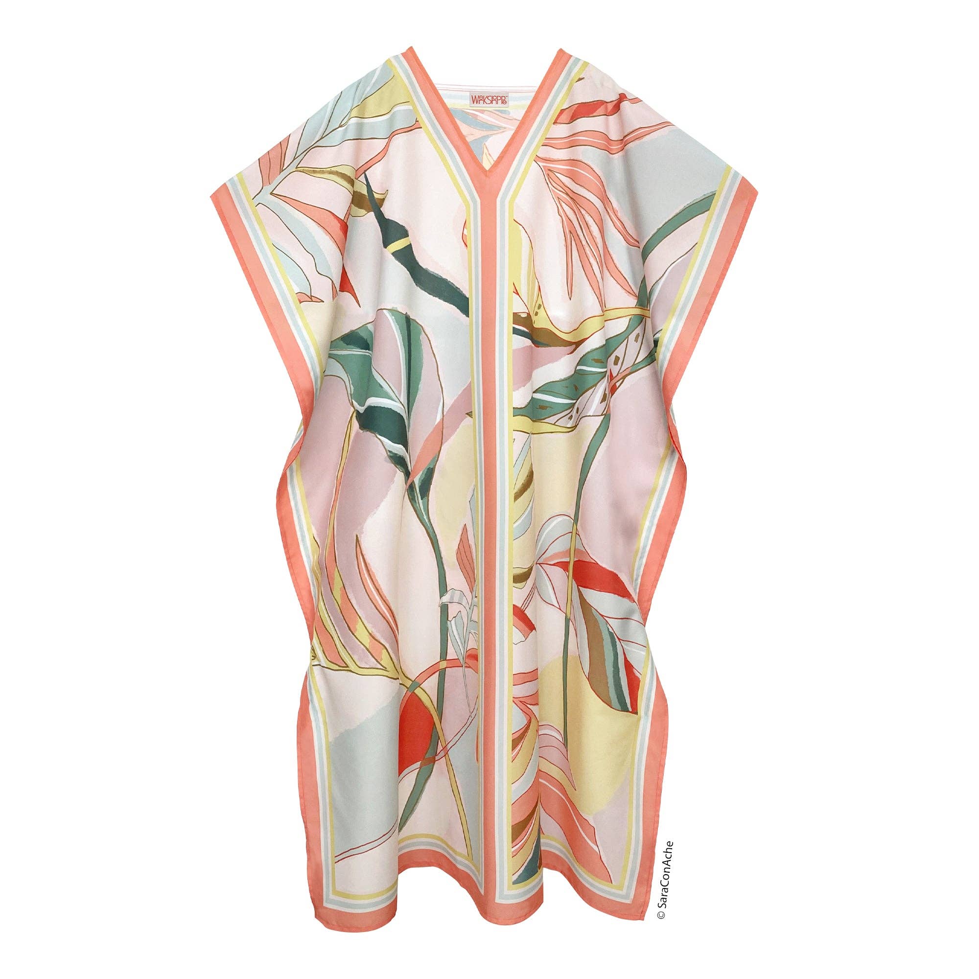 Exotic Leaves Caftan, Beach and Pool Coverup