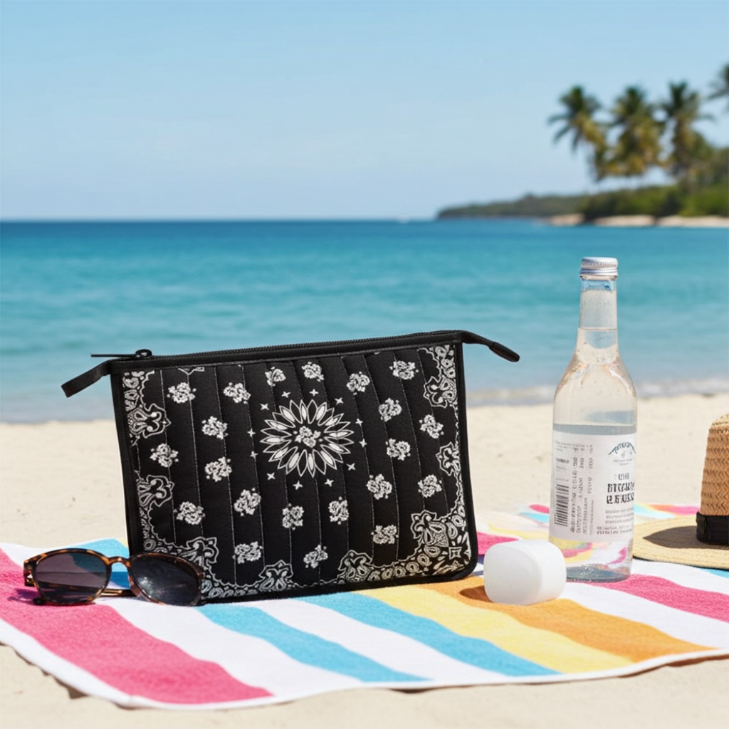 Bandana Print Pouch - Beau Black