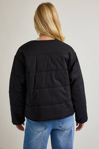 Puffer Jacket with Ribbon Tie on the Front