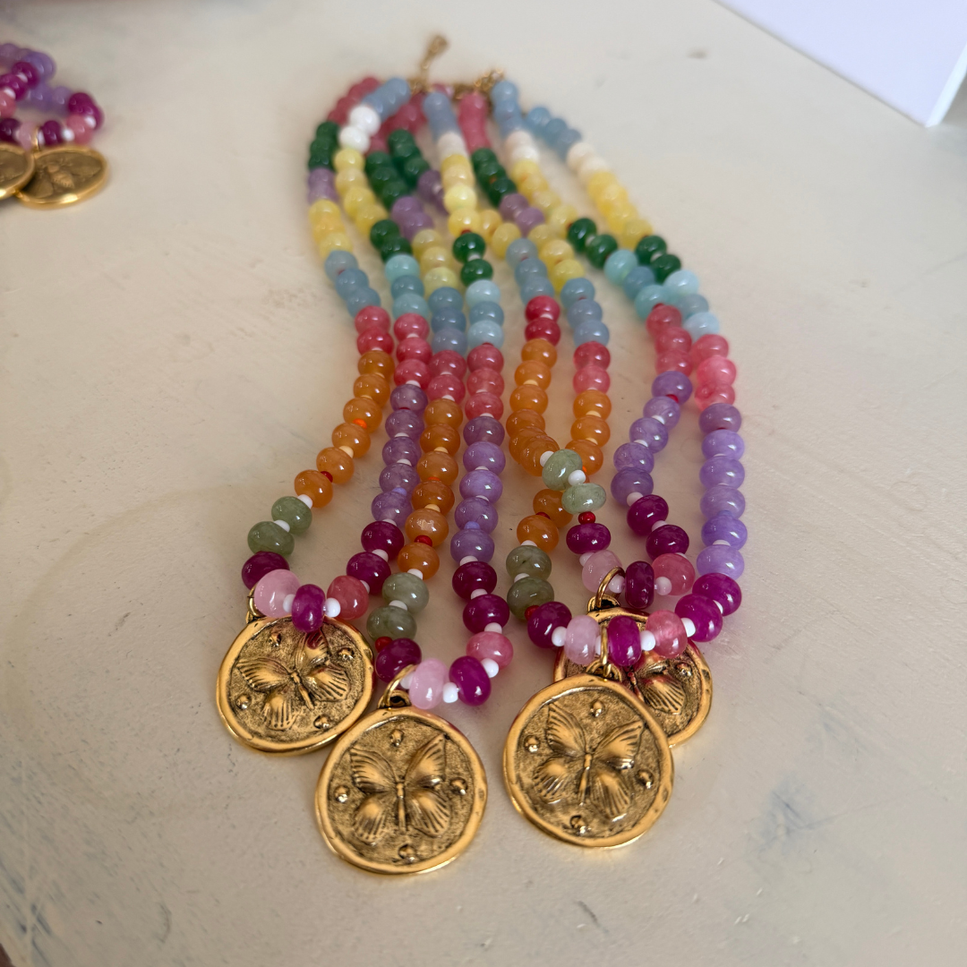 Butterfly Kisses Beaded Necklace