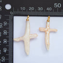 16K Gold Filled White Baroque Freshwater Pearl Cross Pendant
