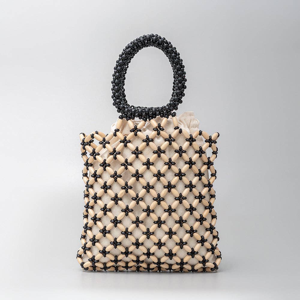 Wooden Bead Contrast Color Handbags DPFB0702