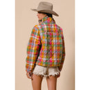 Stained Glass Plaid Quilted Jacket