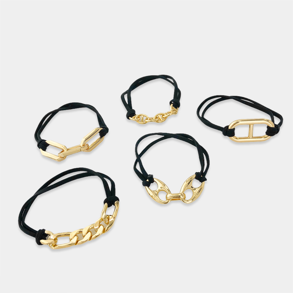 5pc Hair Tie - Bracelet Set
